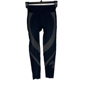 Victoria Secrets Pink‎ Leggings Women's Medium Activewear Gym Logo Black